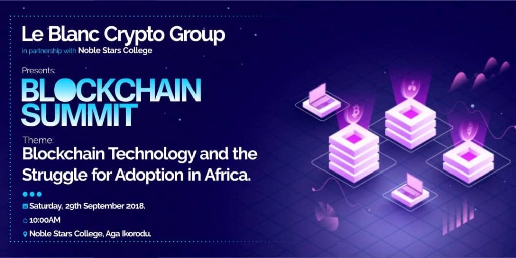 Le Blanc Crypto Group (LBCG) TO HOST A BLOCKCHAIN SUMMIT ON 29TH SEPTEMBER.
