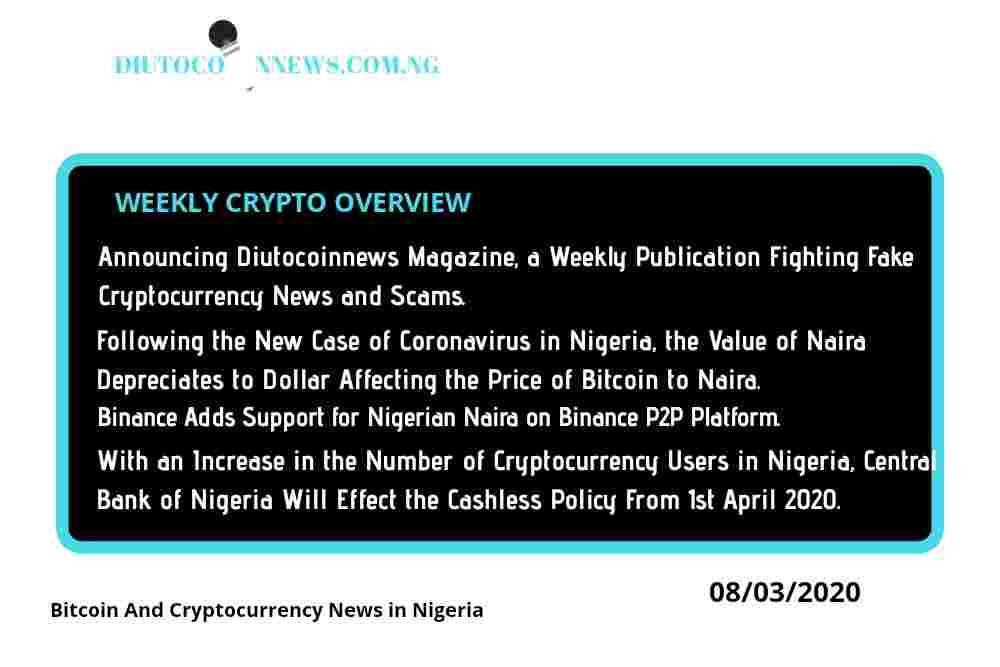 Diutocoinnews Weekly: Announcing Diutocoinnews Magazine, a Weekly Publication to Fight Fake Cryptocurrency News and Scams. 