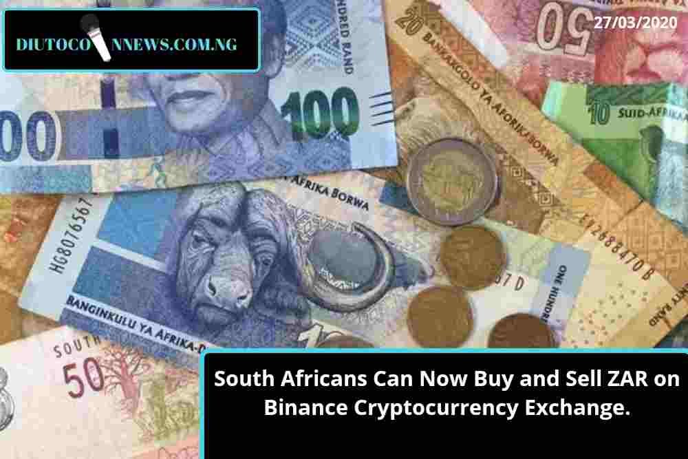South Africans Can Now Buy and Sell ZAR on Binance Cryptocurrency Exchange.