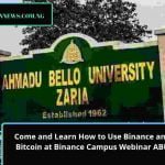 Come and Learn How to Use Binance and Trade Bitcoin at Binance Campus Webinar ABU ZARIA