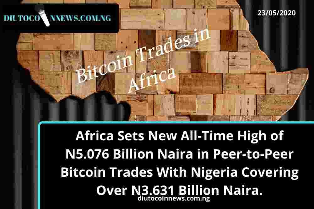 Africa Sets New All-Time High of N5.076 Billion Naira in Peer-to-Peer Bitcoin Trades With Nigeria Covering Over N3.631 Billion Naira.
