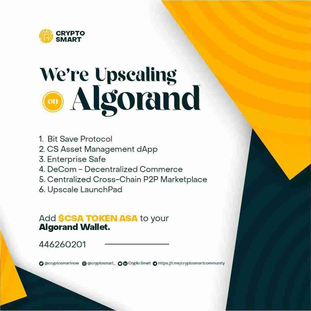 Crypto Smart: Africa’s No.1 B2B Crypto Asset Management Platform Is Upscaling on Algorand Blockchain